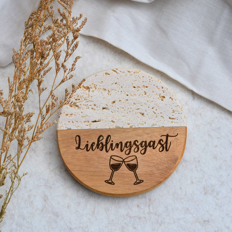 Personalisierte gravierte Untersetzer Wein/Bier/Cocktail/Home
