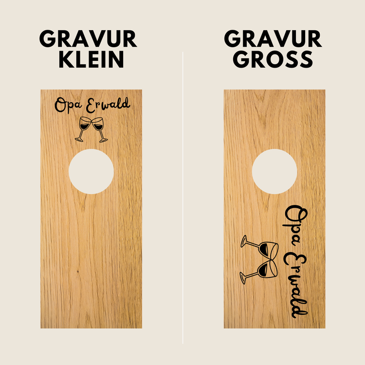 Schwebender Weinflaschenhalter aus Eiche | handgefertigt & personalisierbar | Lasergravur | individuell | Geschenk |  Flaschenhalter | Holz